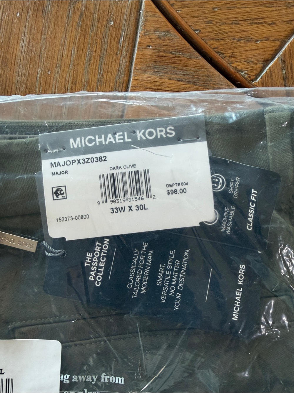 Michael Kors Dark Olive Men's Dress Pants